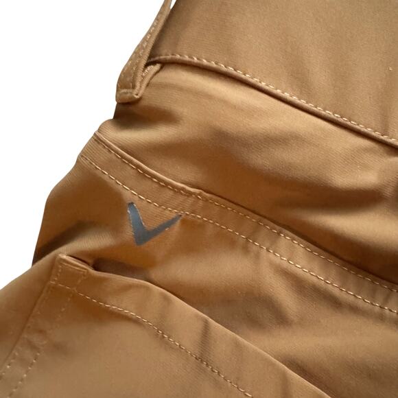 Callaway Golf Pants Mens 38x30 Brown Rust Lightweight Performance Flat Front - Picture 11 of 11